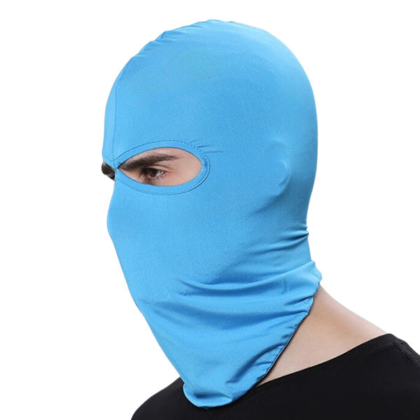 Cagoule 2 trous bleu-clair