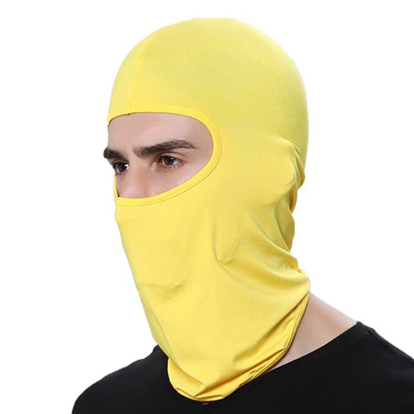 Cagoule jaune moto