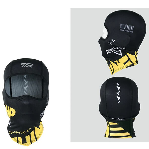 Cagoule moto noire et jaune