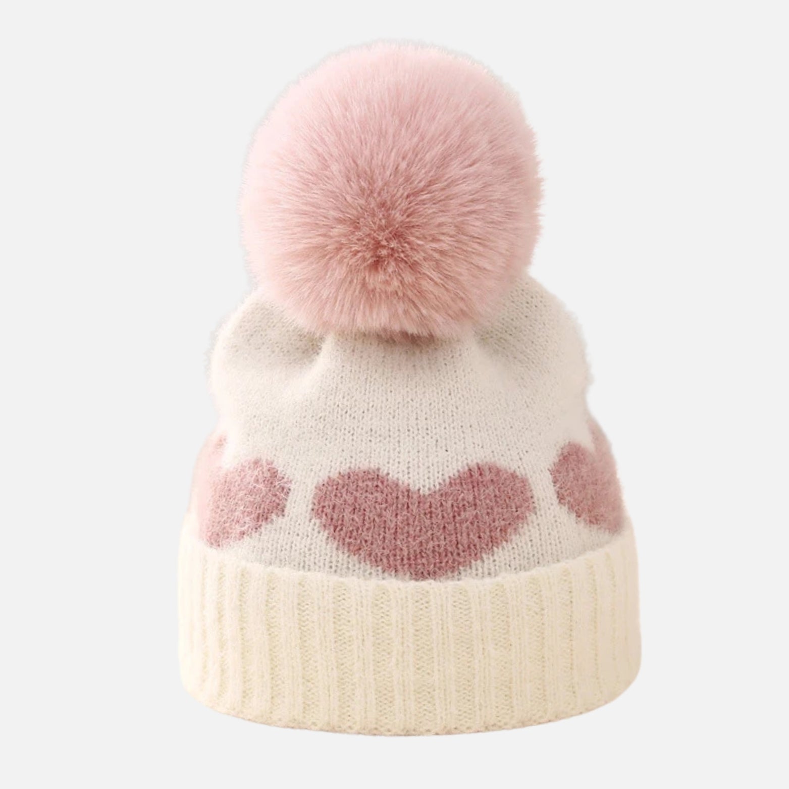Bonnet Rose Pompon