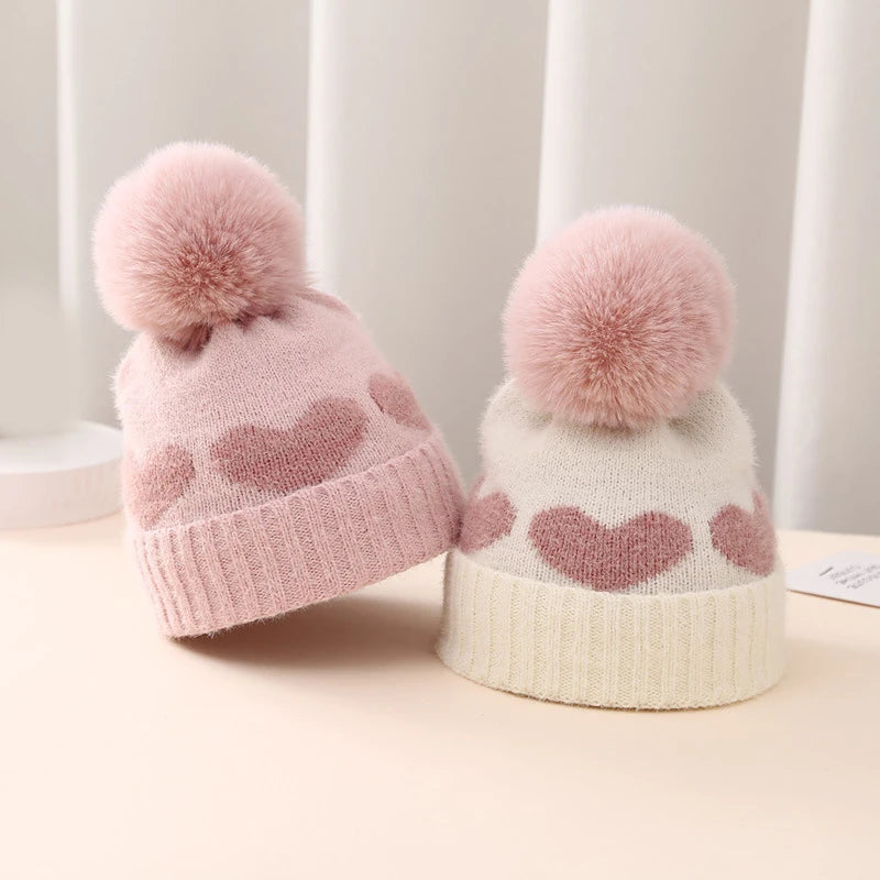 Bonnet Rose Pompon