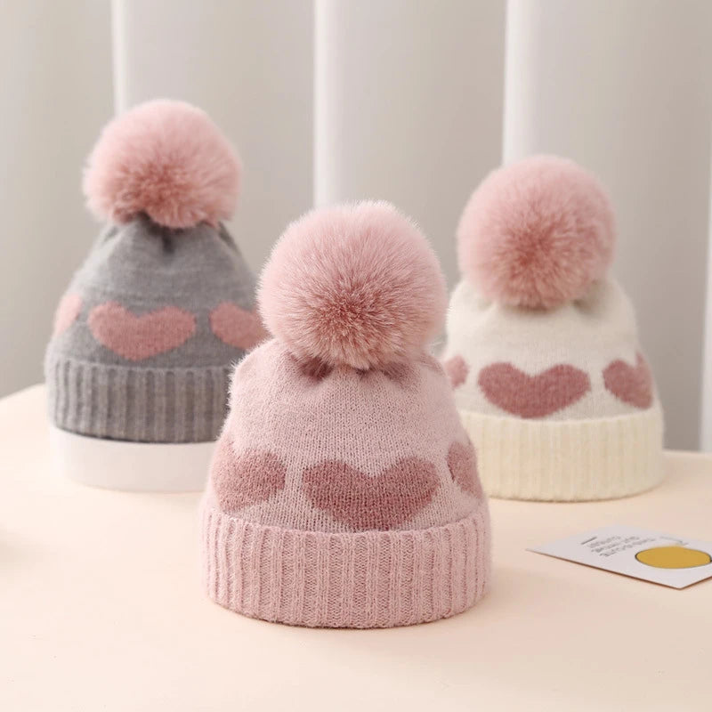 Bonnet Rose Pompon