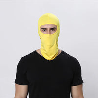 Cagoule jaune moto