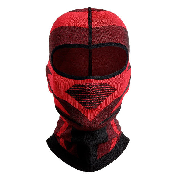 Cagoule moto noire et rouge