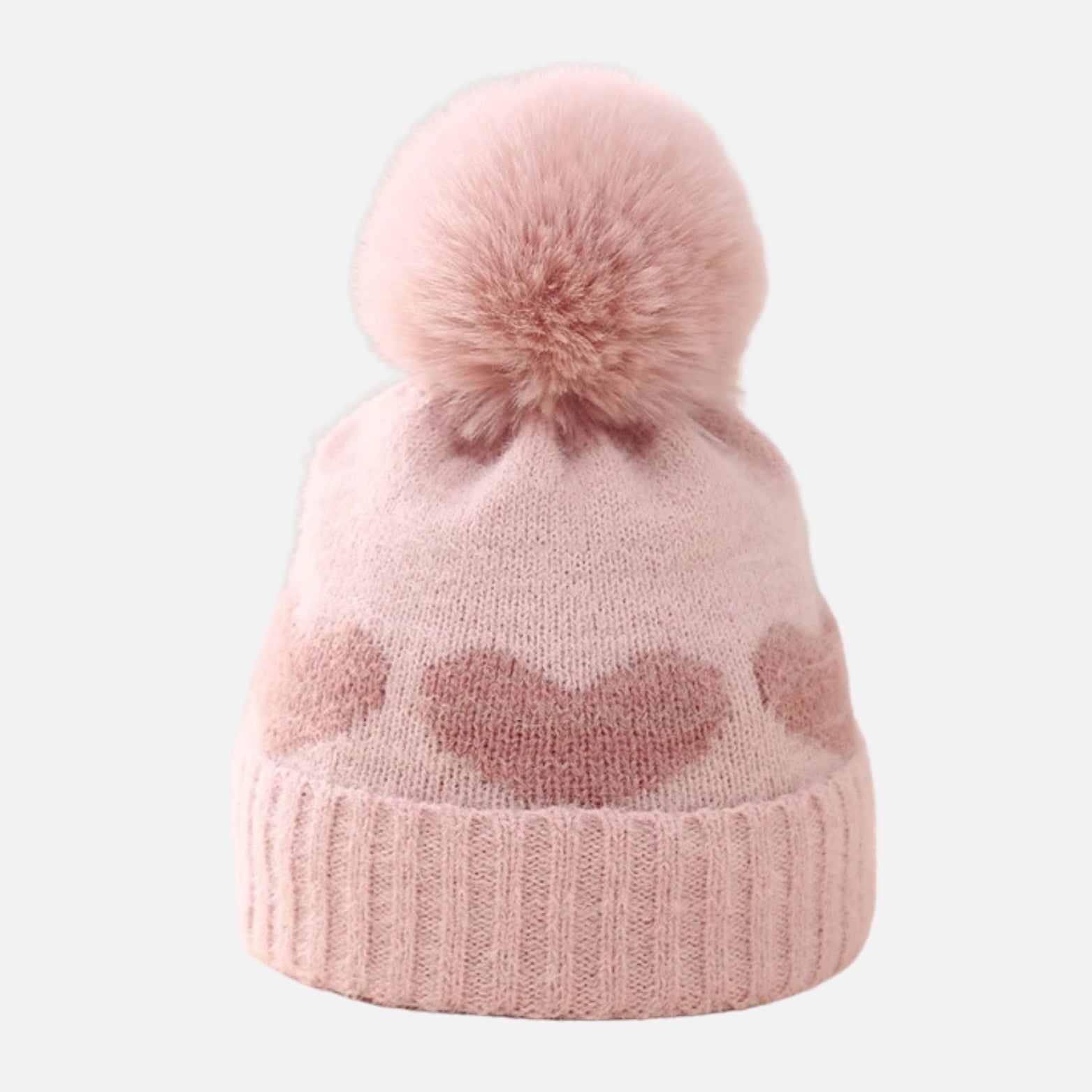 Bonnet rose pompon