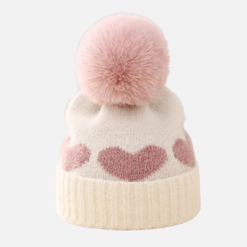 Bonnet Rose Pompon