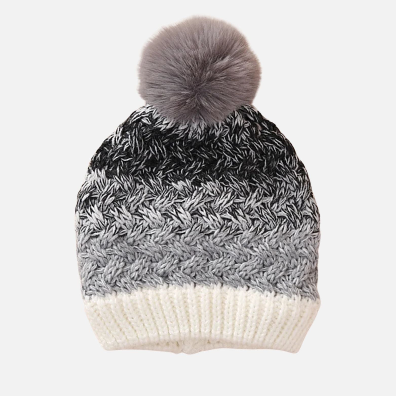 Bonnet laine pompon bébé