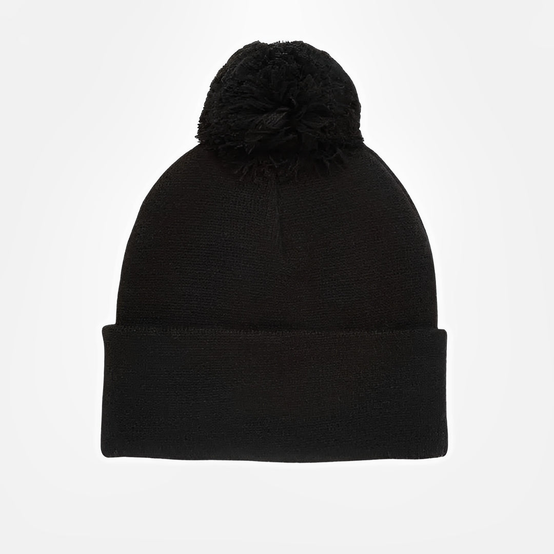Bonnet Noir Pompon | BLACKPOMP