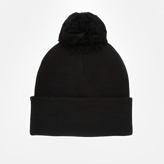 Bonnet Noir Pompon | BLACKPOMP