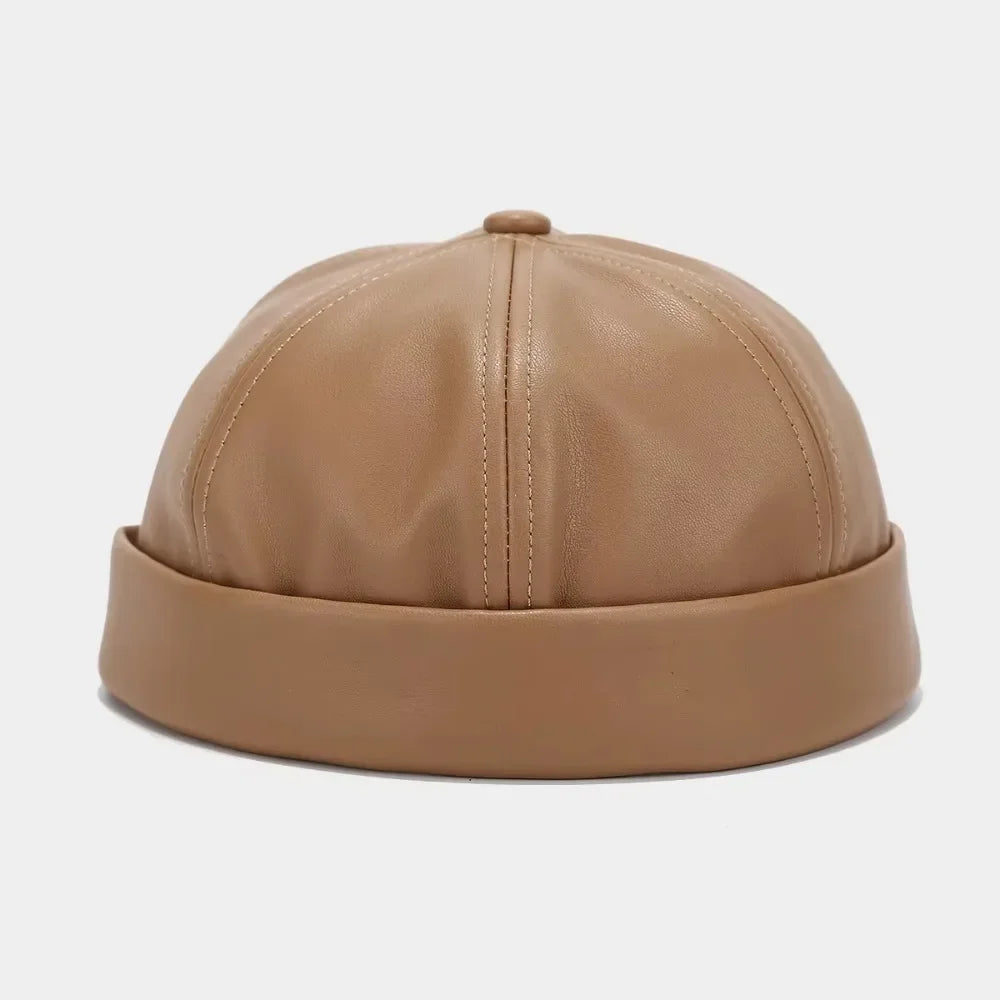 Bonnet docker cuir 