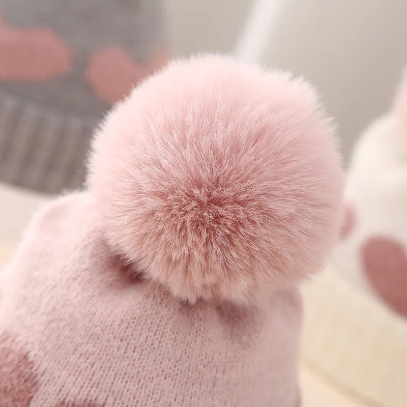 Bonnet Rose Pompon