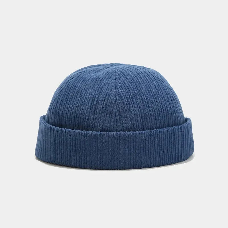 Bonnet docker femme bleu