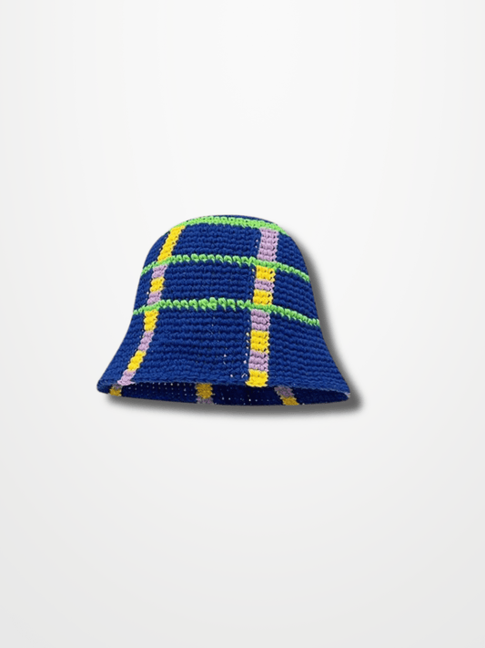 Bob au Crochet blue plaid / one size